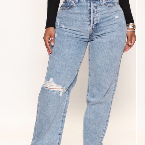 Fashion Nova Denim - Fashion Nova Light Blue High Rise Jeans